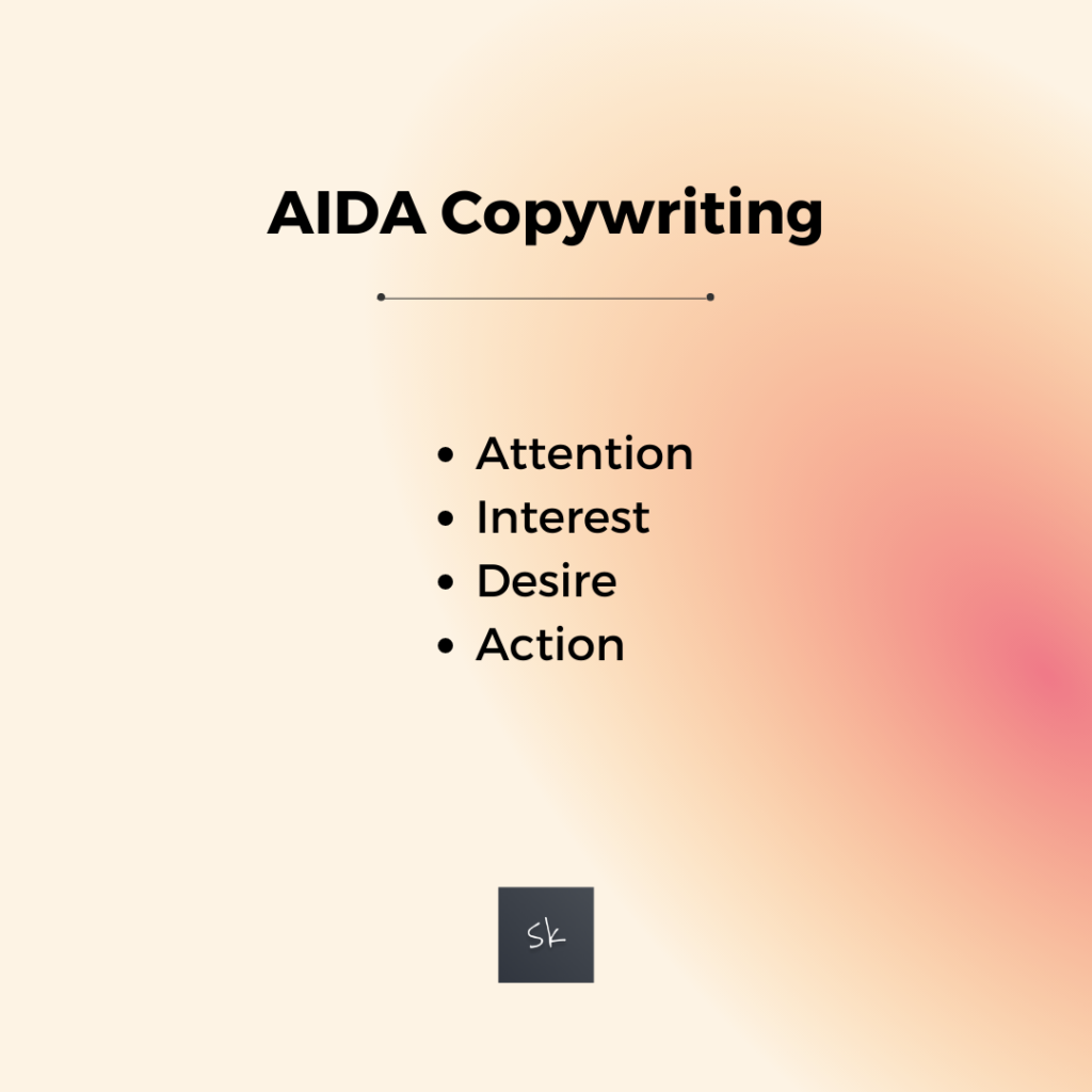 AIDA copywriting for blog intro