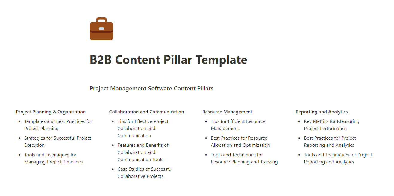 content pillar template